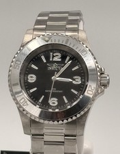 NEW Invicta Men's Silver Steel Watch 40mm Black Dial Quartz  69479 picture