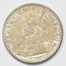 British India 1920 George V Rupee Silver P240181 picture