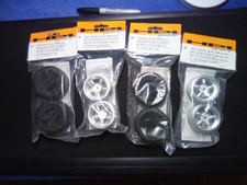 HPI 4797  4793   3820  3815   Vintage rear and front  wheels & Tires in package  picture