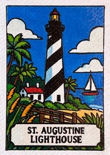 ACEO Original Art, Tiny Art - Watercolor - St Augustine Lighthouse picture
