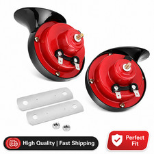 2x Red 12V 300DB Train Horn Waterproof For Car Truck Motorcycle SUV Boat picture