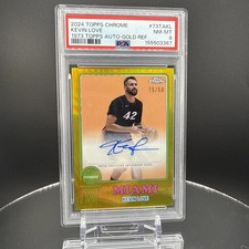 2024-25 Topps Chrome 1973 Topps Autograph Gold  Kevin Love AUTO /50. PSA8 picture