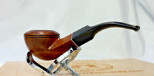 Vtg H.H.G. Imported Briar Pipe Bent Bull Moose Square Shank Seasoned picture