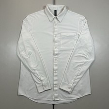 Men's Lululemon Commission Long Sleeve White Button Up Shirt Size Lg Athleisure picture