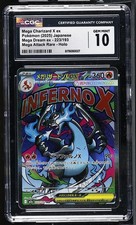 Mega Charizard X ex #223/193 Mega Attack Rare Holo Japanese Mega Dream ex CGC 10 picture