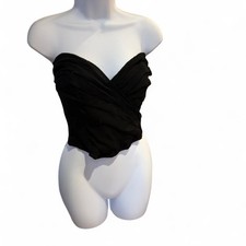 Vintage Jeune Europe French Silk Strapless Corset Top Made in France -Size 34/ M picture