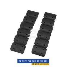 Tactical 12-PC 12pcs Type2 MLOK M-LOK Hand stop Rail Cover Set picture