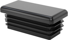 Rectangular Plug End Caps Black, (1.5in x .75in wide OD) Pack of 20 picture
