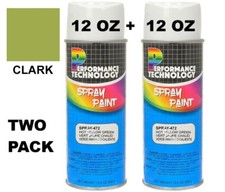 1802468  CLARK TOUCH UP  HOT YELLOW MEDIUM GREEN SPRAY PAINT   12 0Z X 2 picture