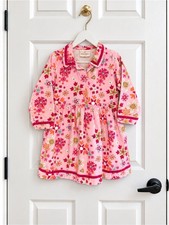Vintage 2005 Hanna Andersson Floral Corduroy Dress 90 3T picture
