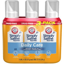 Arm & Hammer Simply Saline Instant Relief Nasal Sprays, 4.5oz - 3 Pack picture
