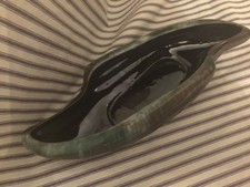 Vt g ATOMIC AGE BOOMERANG Pottery dish ~ Drip Glaze Redware 11.5x4  JAPAN Enesco picture