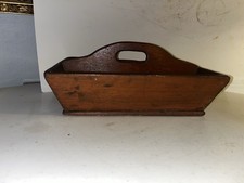 Wonderful Antique Cutlery Tray Old Paint Divided Box Old Hand Cut Nails - picture