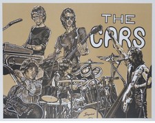 Pristine vintage The Cars lithograph by K. Chillis 1981 • MINT • RARE picture
