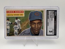 Topps 1956 Ernie Banks Chicago Cubs #15 White Back CGC Graded picture