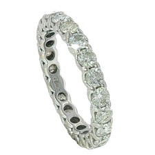 Platinum Diamond Eternity Band ~2.2ctw Round Brilliant Diamonds Vintage picture
