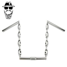 ORIGINAL LOWRIDER Flat Twisted Handlebar 15” Rise Chrome 25.4mm Cruiser/Chopper. picture