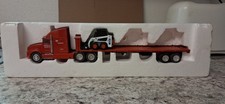 Bobcat Flat Bed Tractor Trailer w/Bobcat Loader Skid Steer Melroe 1:50  picture