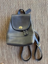 Vintage Coach Daypack Black Leather Backpack 9960 Handcrafted, Costa Rica picture