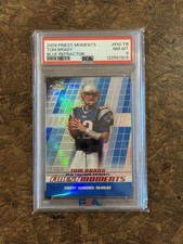 2008 Topps Finest Moments Tom Brady Patriots Blue Refractor /299 #FM-TB picture