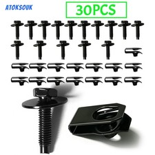 30Pcs For Dodge Challenger M6 24mm Body Bolts U-nut Clips Engine Splash Shield picture