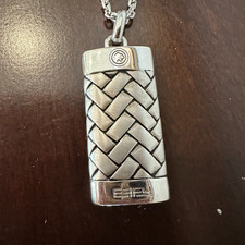 Effy Sterling Silver 925 Herringbone Rectangular Necklace 22