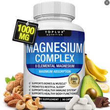 1-3 PACK Toplux Magnesium Complex 8 Essential Magnesium Supplement 1000mg picture