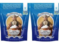 2PK Viking French Gray Celtic Salt Gourmet Organic Salt  Spice 80+min Superfood picture