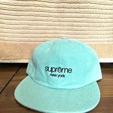 Supreme Classic Logo 6-Panel Cap Hat Teal One Size Adjustable FW18H70 0092 picture