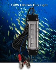 50000Lumens 12V 120 LED Green Underwater Fishing Light Lamp Fish Attract 7m picture