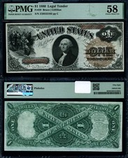 FR. 29 $1 1880 Legal Tender Choice PMG AU58 picture