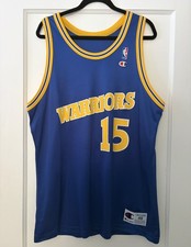 Vintage 90s Champion Golden State Warriors Latrell Sprewell NBA Jersey Size 48 picture