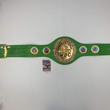 Autographed/Signed Mike Tyson WBC Green Boxing Championship Belt JSA COA picture