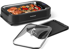 Parrilla Eléctrica Antihumo 1500W con Tapa de Cristal y Placa Antiadherente picture