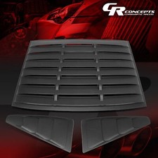 For 05-14 Ford Mustang Cpe 3Pcs Vtg Style Rear + Quarter Side Window Louvers picture