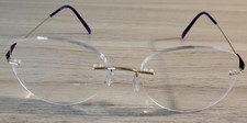 Silhouette Titan 5500 70 Rimless Titanium Eyeglass Frames Purple Gold Austria picture