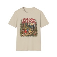 Follow the Leader Creepy Vintage Storybook Horror Graphic T-Shirt picture
