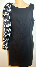 Tahari Arthur S. Levine Women's 6P Petite Black/White Animal Print Sheath picture