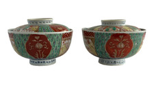 Japanese Imari Rice Bowls Fuki Chosun Meiji Period 1868-1912 Vintage picture