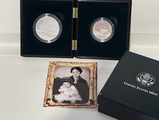 1995 S. CIVIL WAR BATTLEFIELD COIN EDITION. SILVER DOLLAR, + 1/2 DOLLAR. OGP+COA picture