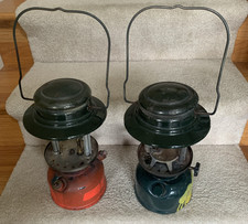 2 Vintage Coleman 639 Lantern for Parts & Repair Valve Assembly Burner Generator picture