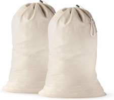 2 Pack - Extra Large Cotton Laundry Bag, Heavy Duty Large Laundry Bags 24 X 36 I picture