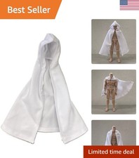 Elegant White Hooded Cape for 1/12 Scale Action Figures - 6