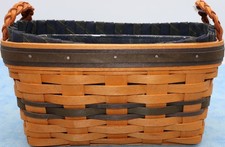 Longaberger 1997 Collectors Club Basket, Liner, Protector, and Signed picture