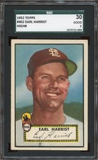 1952 Topps #402 EARL HARRIST graded SGC 2 picture