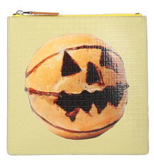 $935 GIVENCHY x Josh Smith Grim Reaper Leather Clutch Pouch  (7.4