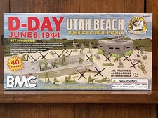 D-DAY JUNE 6, 1944 UTAH BEACH AUTHENTIC WWII BATTLE PLAYSET BMC TOYS 40 PIECES picture
