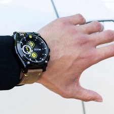 MEGIR Luxury Quartz Men Watch Multifunction Leather Strap Sport Chronograph picture