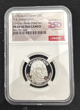 1776-2026 S US Constitution Silver Proof Quarter - NGC PF 69 Ultra Cameo picture