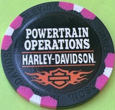 Harley Davidson Wide Print Poker Chip Powertrain Operations Menomonee Falls,  WI picture